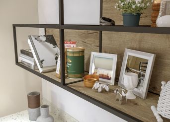 Available in 600mm & 900mm widths and can be joined to create interesting designs and storage solutions – use panels in matching or contrasting door colours to create the shelf bases. Available in Black