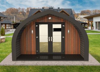 A cosy ‘get away from it all’ pod, double-glazed with exceptional thermal efficiency.